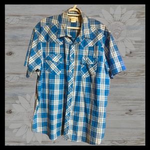 Men's Western Pearl Snap Button Down 2XLT